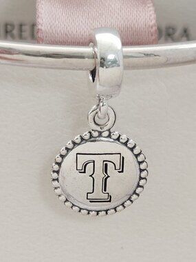 Pandora Texas Rangers Baseball Dangle Charm Bracelet Charm S925 Silver with box